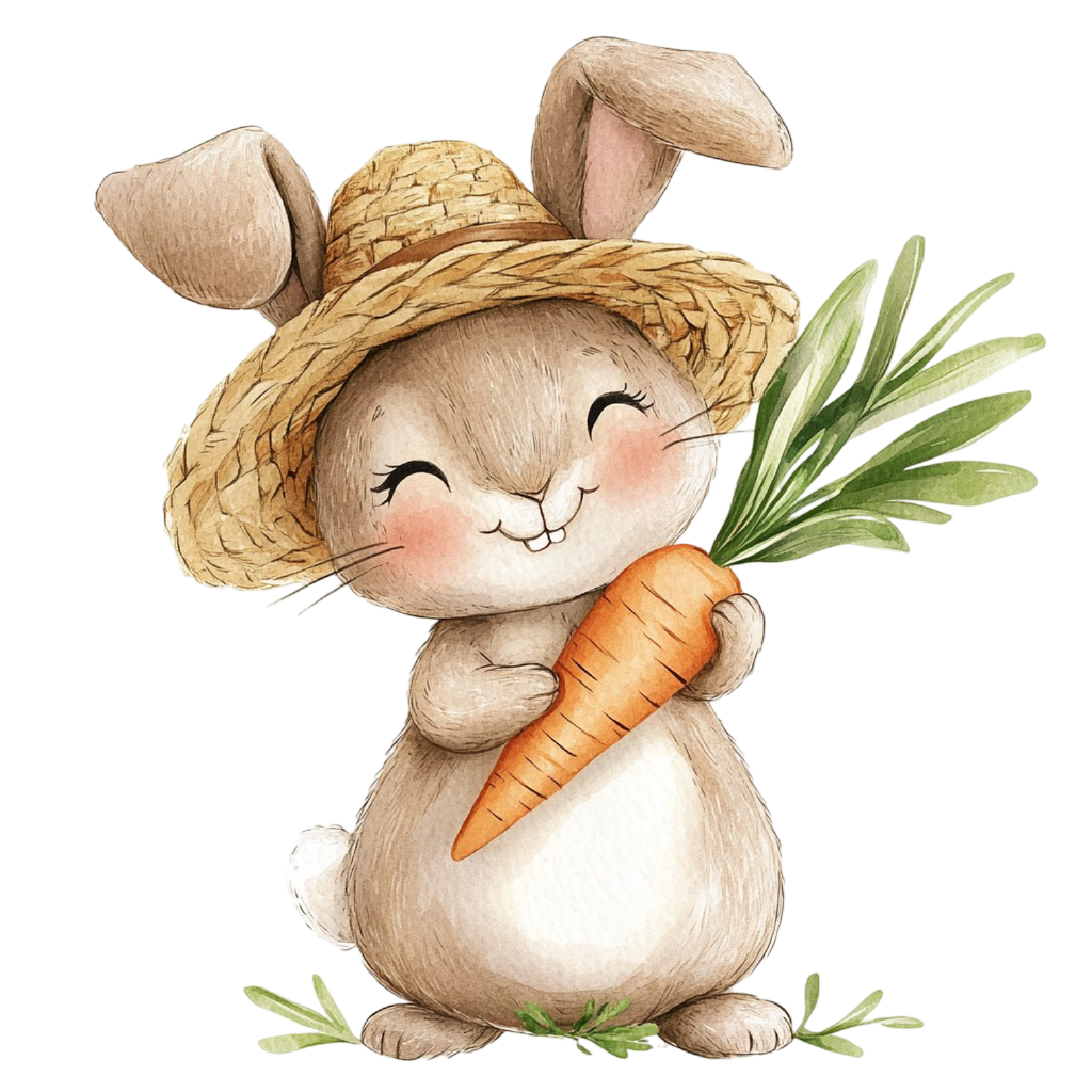 Easter Bunny Magnet Set – 9 Cute 2x2 Spring Fridge Magnets