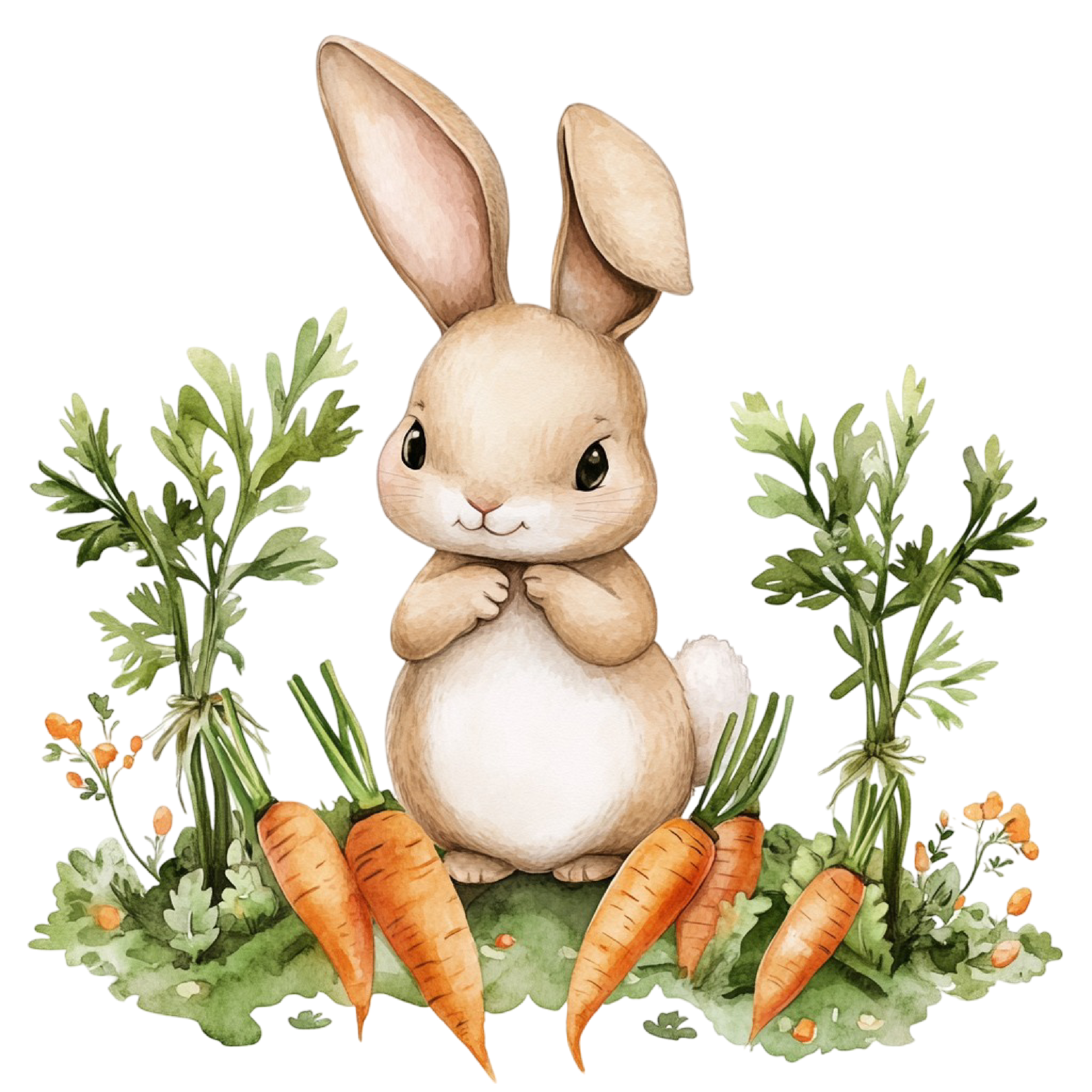 Easter Bunny Magnet Set – 9 Cute 2x2 Spring Fridge Magnets