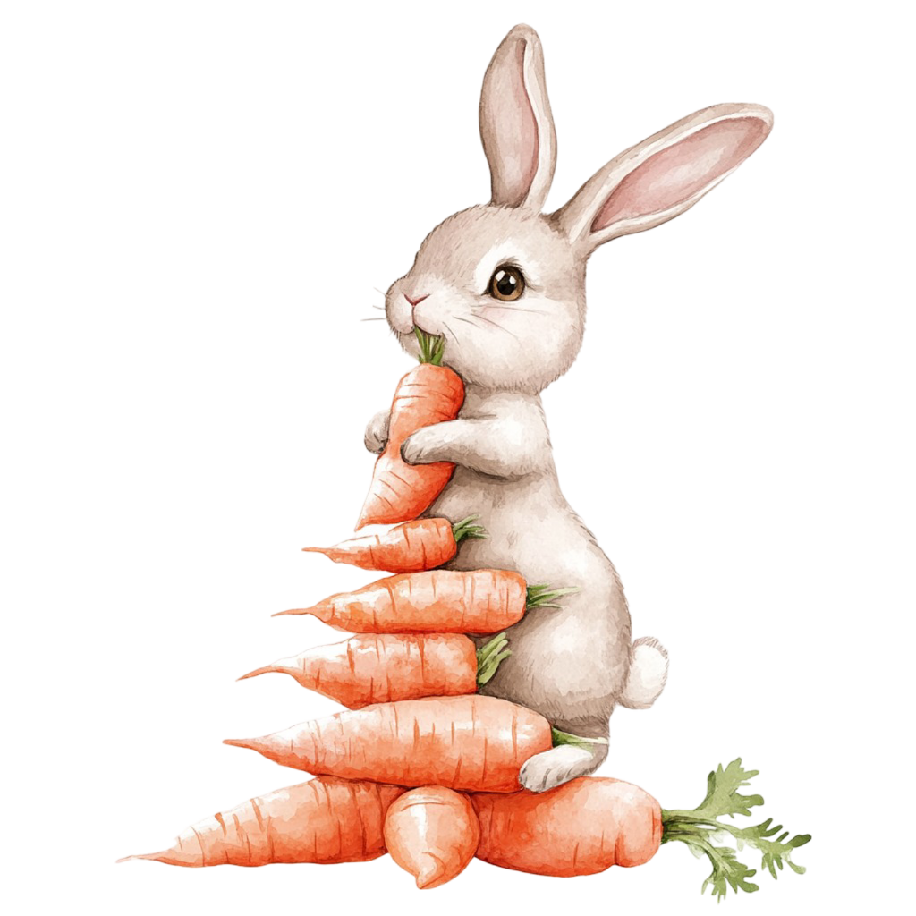 Easter Bunny Magnet Set – 9 Cute 2x2 Spring Fridge Magnets