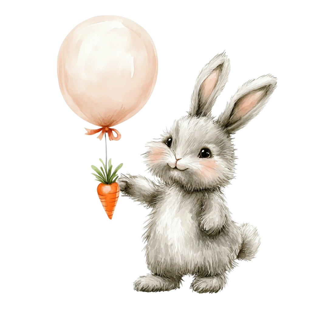 Easter Bunny Magnet Set – 9 Cute 2x2 Spring Fridge Magnets