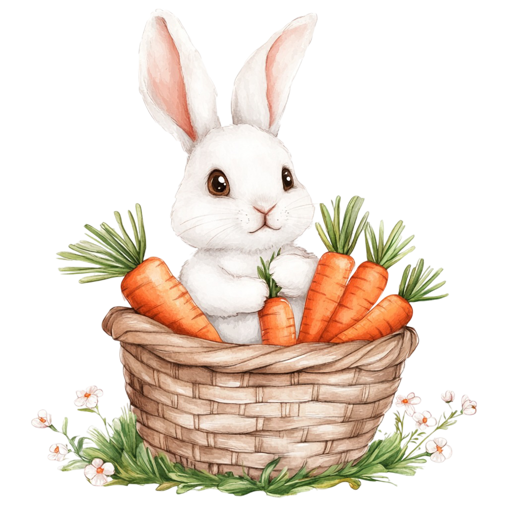 Easter Bunny Magnet Set – 9 Cute 2x2 Spring Fridge Magnets