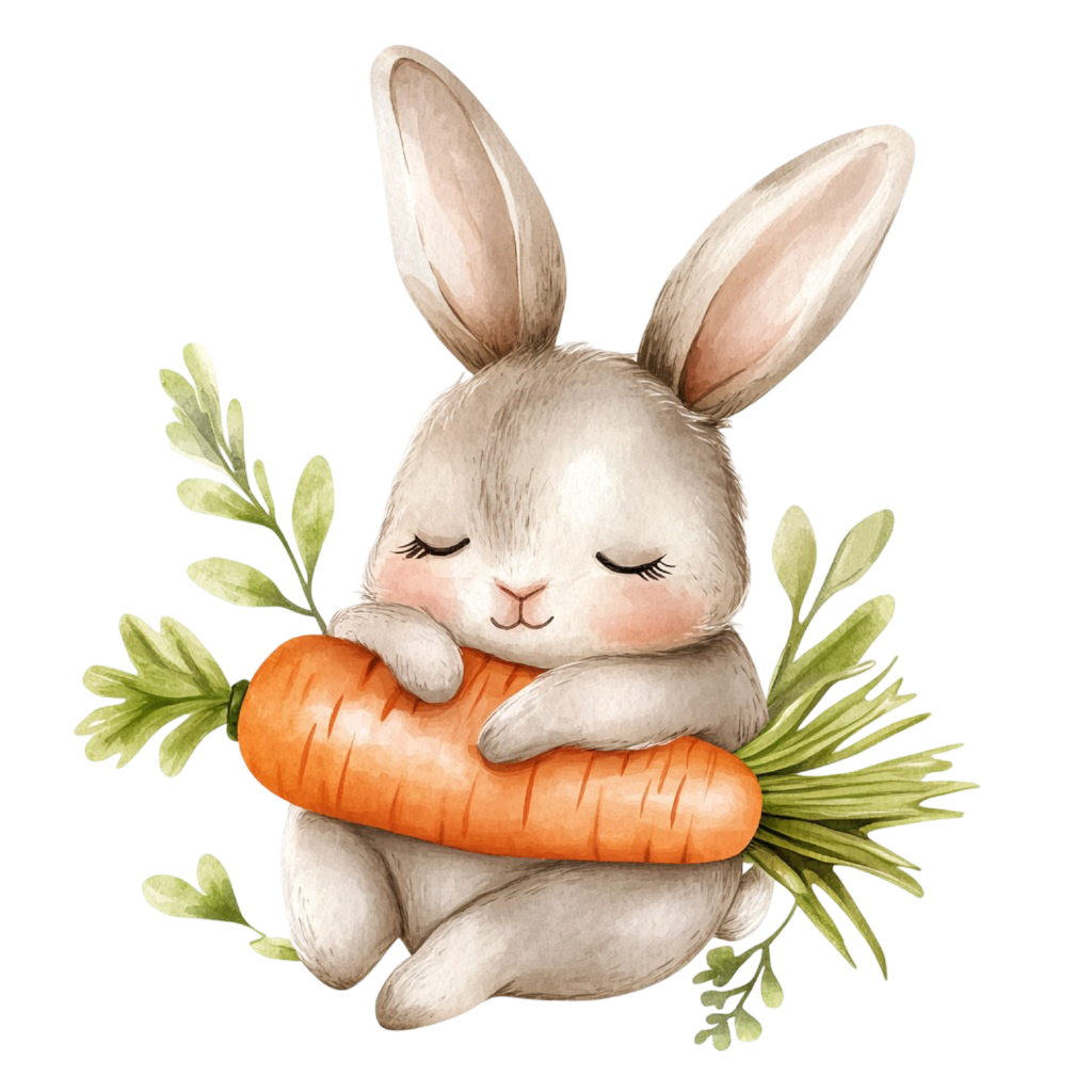 Easter Bunny Magnet Set – 9 Cute 2x2 Spring Fridge Magnets