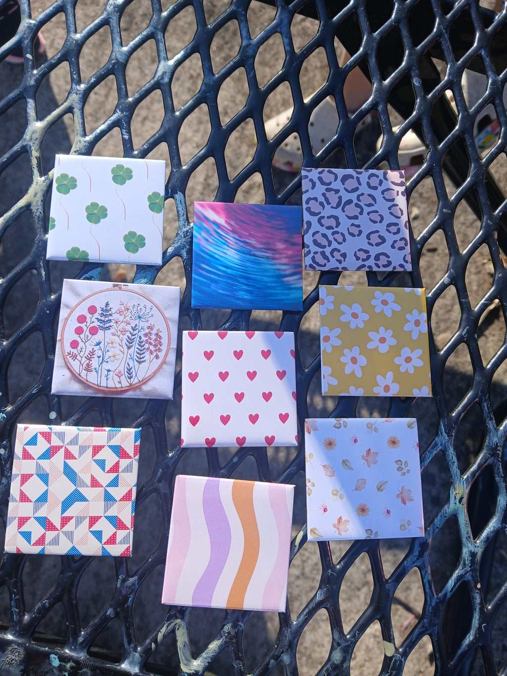 Personalized Photo Magnet Set (9 Pack) – Custom 2x2 Square Button Magnets, Custom Mini Photo Magnets, Photo Magnet Gift Set