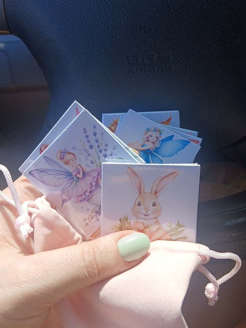 Easter Bunny Magnet Set – 9 Cute 2x2 Spring Fridge Magnets